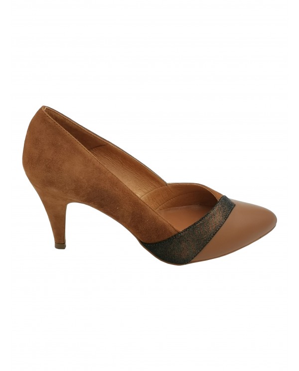 Escarpin femme bi matière Escarpin femme bi matière