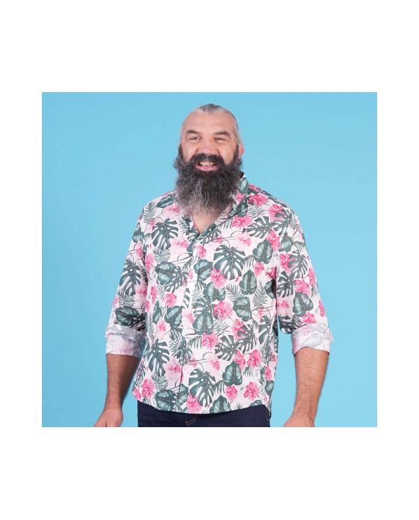 Chemise à manches longues Ruckfield Tropical Rugby blanc cassé Chemise à manches longues Ruckfield Tropical Rugby blanc cassé